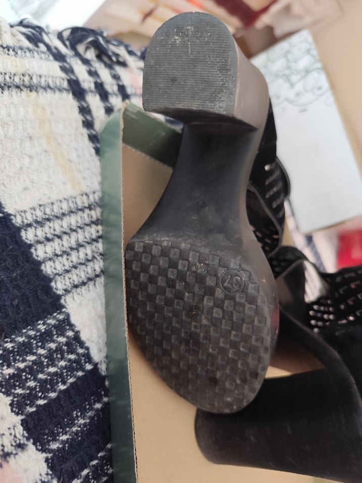 Tokalı Siyah Kadın Platform Topuklu Ayakkabı - Görsel 3