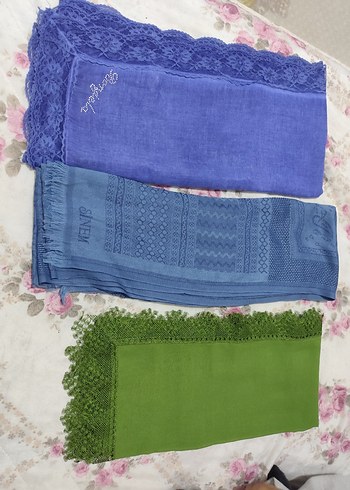 Dantel Detaylı Bohem Kadın Fular Seti - Görsel 2