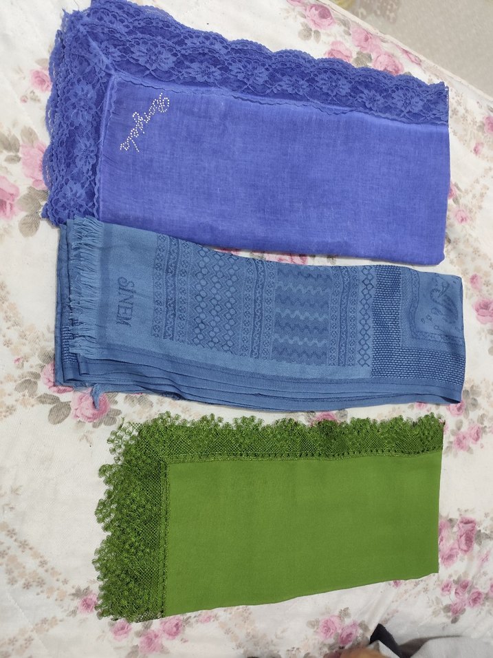 Dantel Detaylı Bohem Kadın Fular Seti - Görsel 2