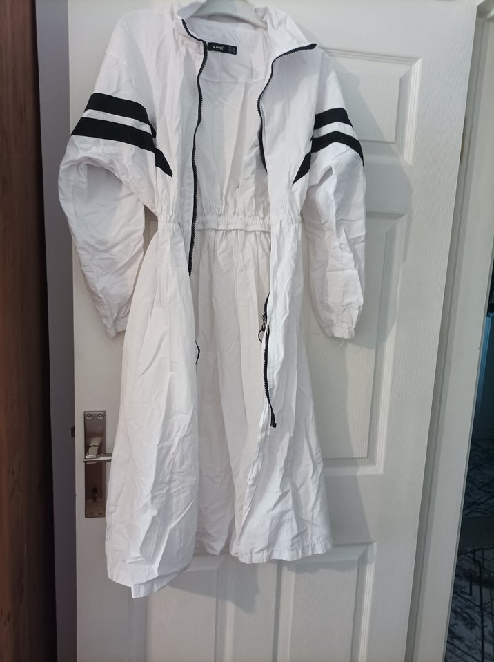 Kadın Beyaz Uzun Spor kap - tunik - Görsel 2