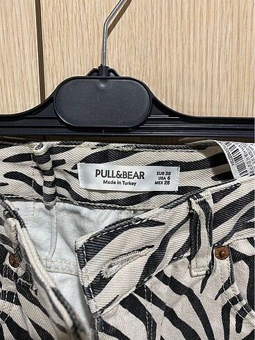 38 Beden P&B zebra desenli pantolon