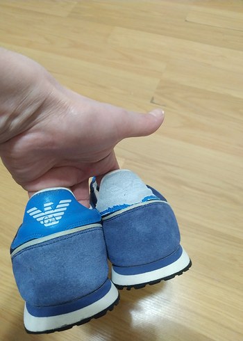 Mavi  erkek Spor Ayakkabı Elastik Bağcıklı küçük kusurlari var - Görsel 7