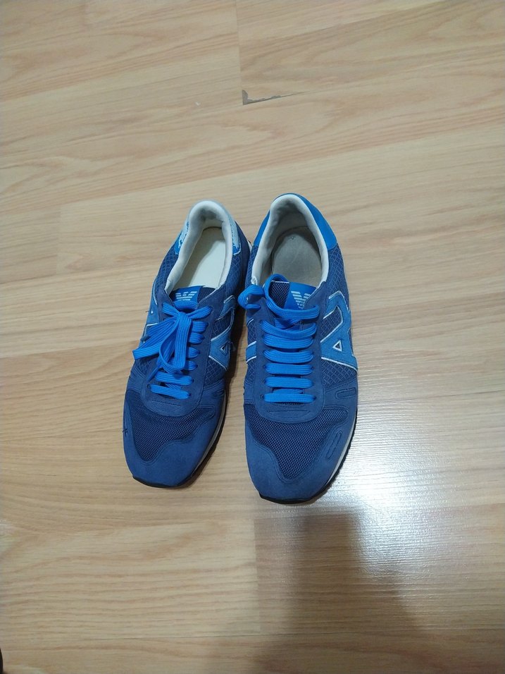 Mavi  erkek Spor Ayakkabı Elastik Bağcıklı küçük kusurlari var - Görsel 2