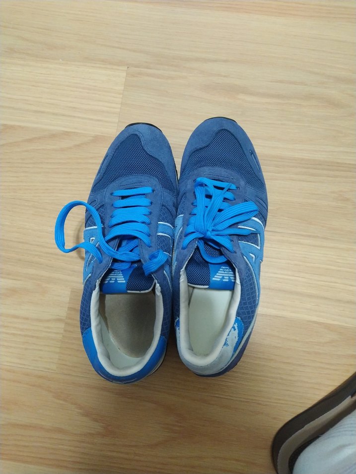 Mavi  erkek Spor Ayakkabı Elastik Bağcıklı küçük kusurlari var - Görsel 4