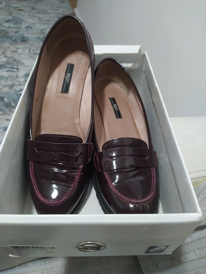 Bordo Kadın Klasik Topuklu Ayakkabı İnci marka 49 numara - Görsel 4