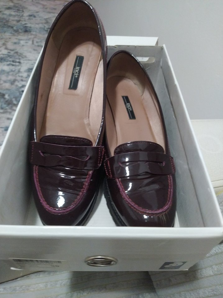 Bordo Kadın Klasik Topuklu Ayakkabı İnci marka 49 numara - Görsel 3