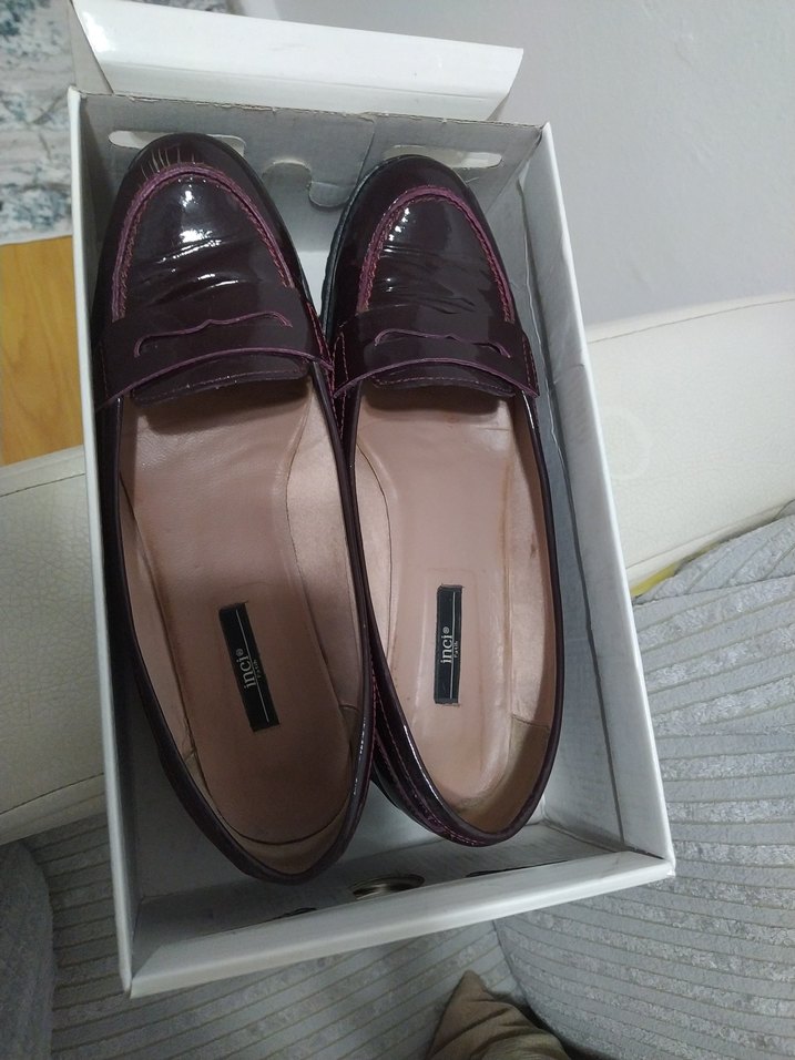 Bordo Kadın Klasik Topuklu Ayakkabı İnci marka 49 numara - Görsel 2