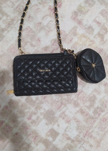 Zincir Detaylı Siyah Deri Kadın Çanta Greyder marka - Görsel 2