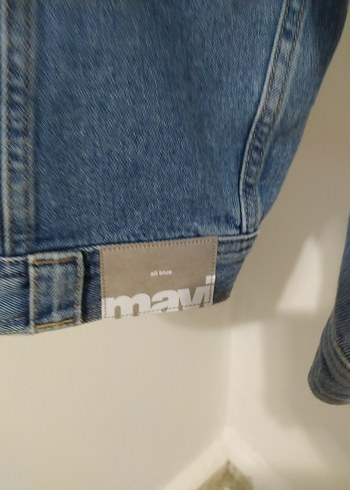 Düğmeli Mavi Denim Kadın Ceket mavi jeans - Görsel 5