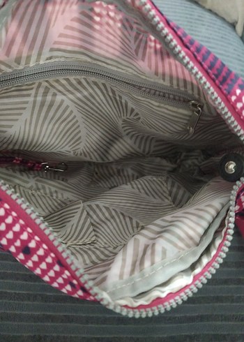 Renkli Desenli Pembe Kadın Çapraz Çanta - Görsel 7