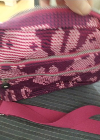 Renkli Desenli Pembe Kadın Çapraz Çanta - Görsel 6