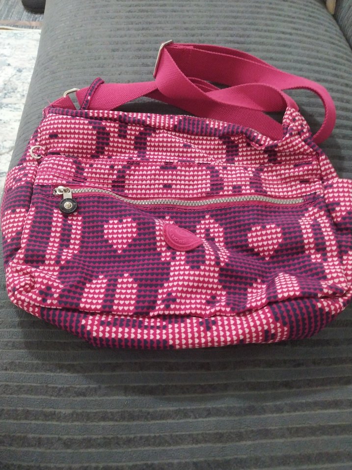 Renkli Desenli Pembe Kadın Çapraz Çanta - Görsel 2