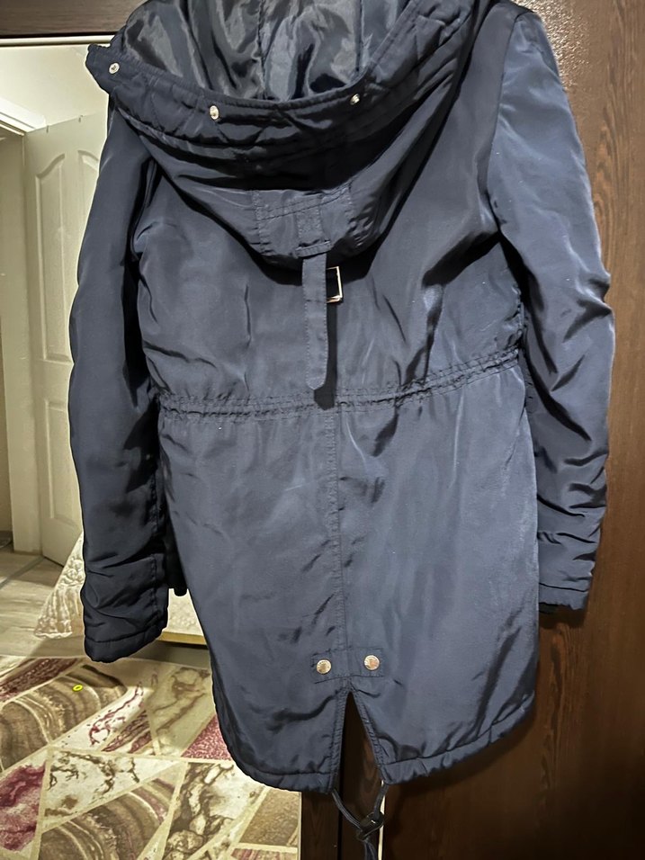 Düğmeli Lacivert Midi Kadın Ceket - Görsel 2