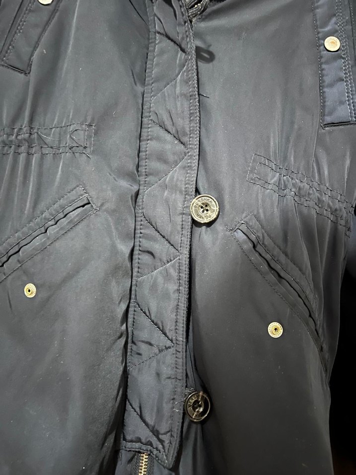 Düğmeli Lacivert Midi Kadın Ceket - Görsel 5