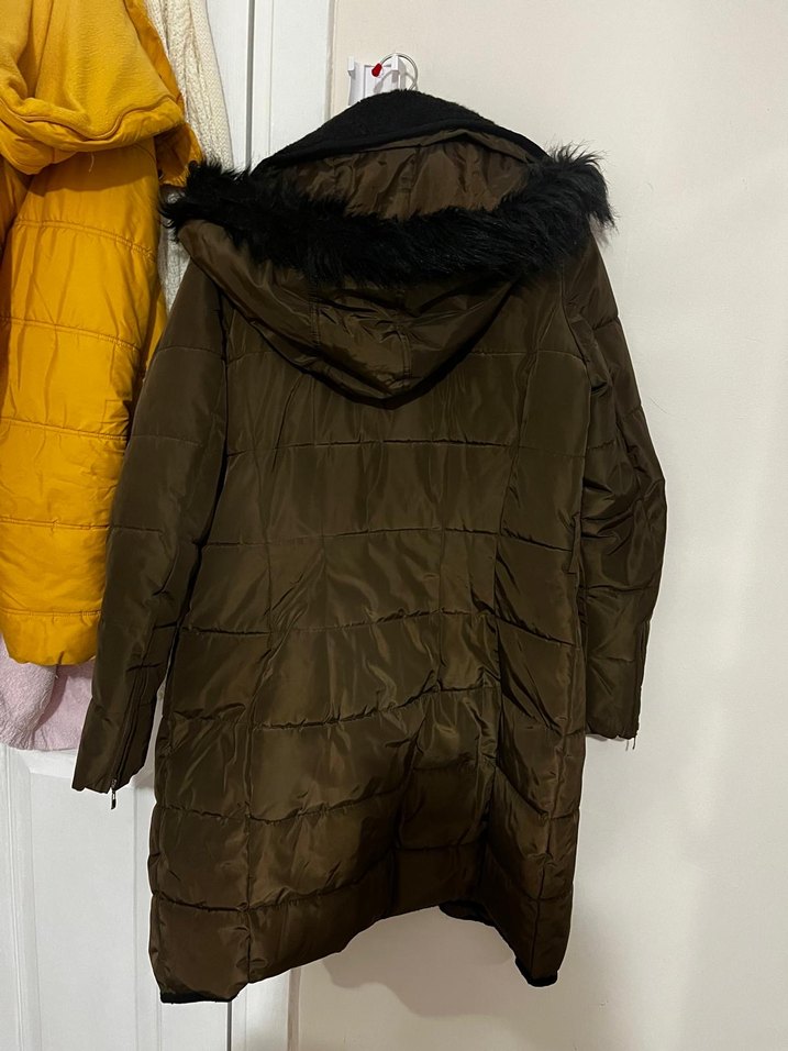 Kahverengi Kürklü Kadın Kışlık Mont - Görsel 2