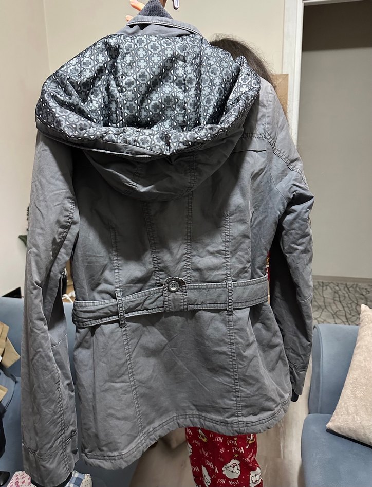 Gri Kemerli Kadın Ceket - Görsel 2