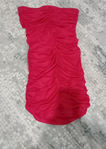 Pembe Straplez Kadın Elbise