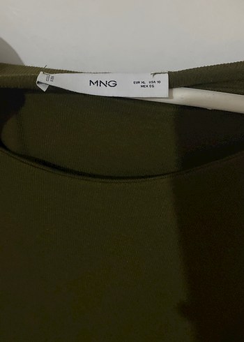 Mango Yeşil Drapeli Uzun Kolsuz Elbise