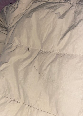 Bej Uzun Kadın Kışlık Mont, Fermuarlı, Yüksek Yakalı - Görsel 9