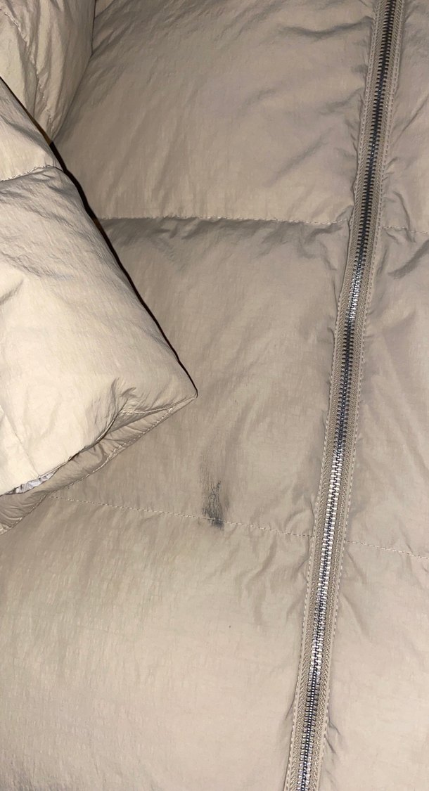 Bej Uzun Kadın Kışlık Mont, Fermuarlı, Yüksek Yakalı - Görsel 2