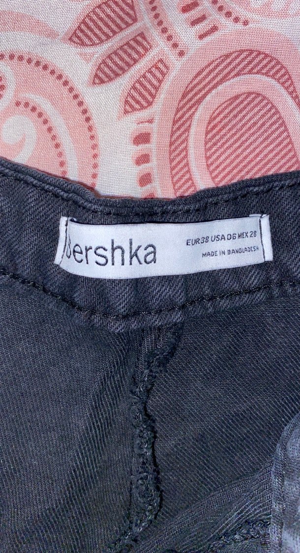 Düğmeli Siyah Kadın Kot Şort - Görsel 3