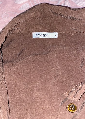 Düğmeli Kahverengi Keten Kadın Gömlek - Görsel 4