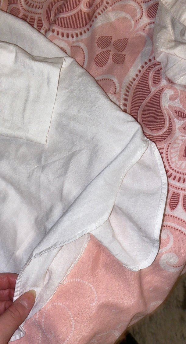 Beyaz Keten Düğmeli Kadın Gömlek - Görsel 3