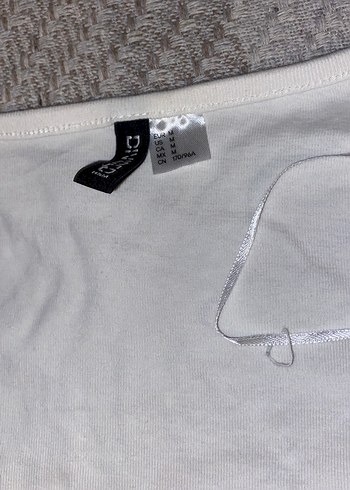 Düğmeli Beyaz Keten Kısa Kollu Bluz - Görsel 3