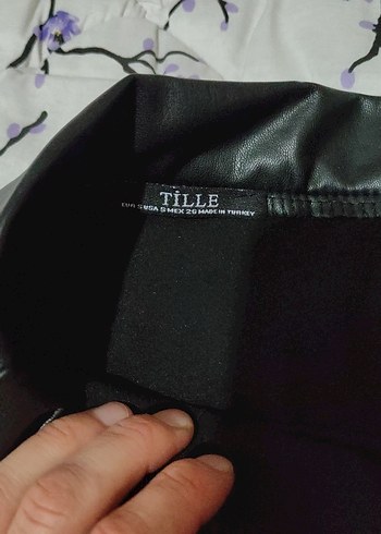 Drapeli Siyah Deri Uzun Etek yuksel bel - Görsel 7