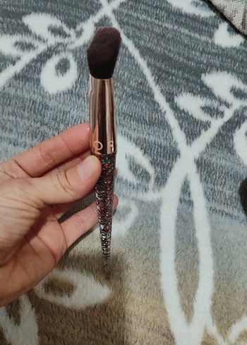 Parlak Saplı Çok Renkli Makyaj Fırçası fondöten fırçası - Görsel 2