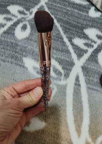 Parlak Saplı Çok Renkli Makyaj Fırçası fondöten fırçası - Görsel 4