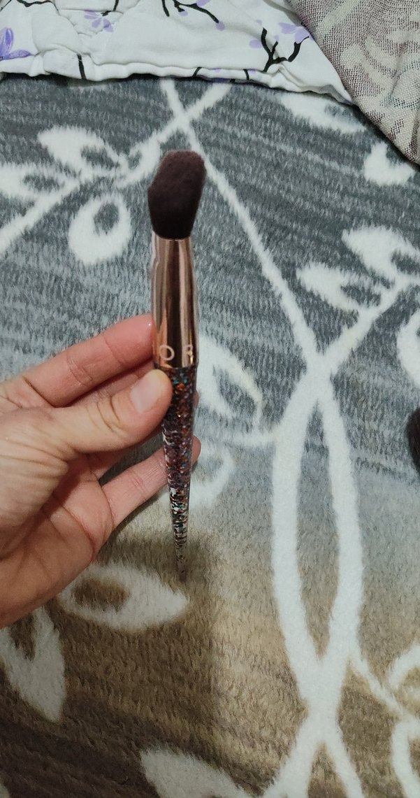 Parlak Saplı Çok Renkli Makyaj Fırçası fondöten fırçası - Görsel 2