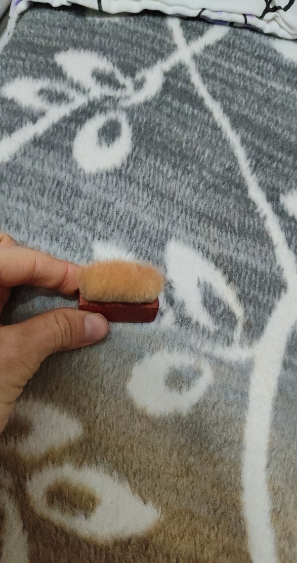 Bej Makyaj Fırçası Gri Detaylı kabuki fırca - Görsel 3