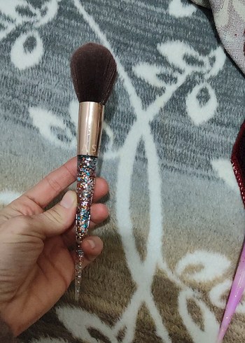 Pastel Bej Makyaj Fırçası pudra fırçası - Görsel 3