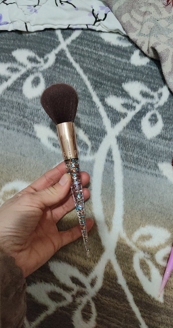 Pastel Bej Makyaj Fırçası pudra fırçası - Görsel 5