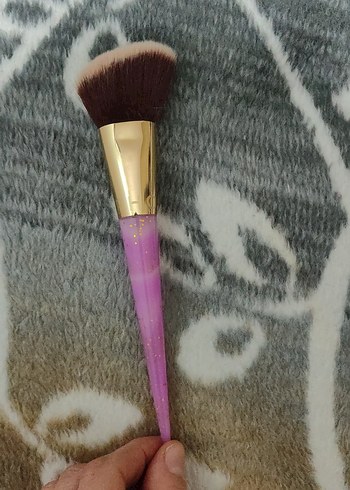 Pastel Mor Makyaj Fırçası allık fırcası - Görsel 2