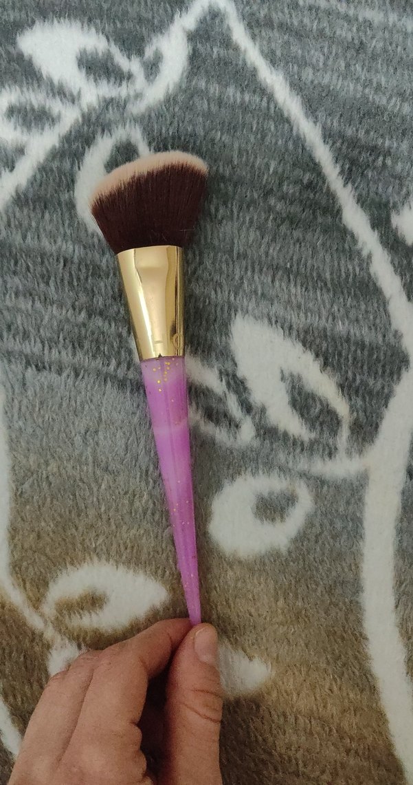 Pastel Mor Makyaj Fırçası allık fırcası - Görsel 2