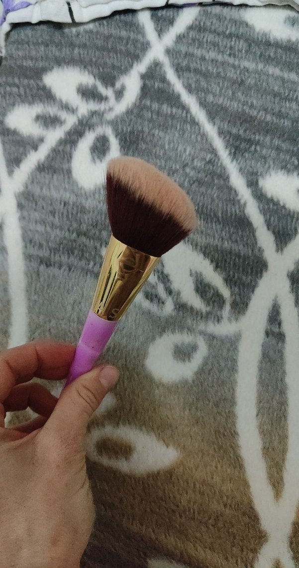Pastel Mor Makyaj Fırçası allık fırcası - Görsel 3