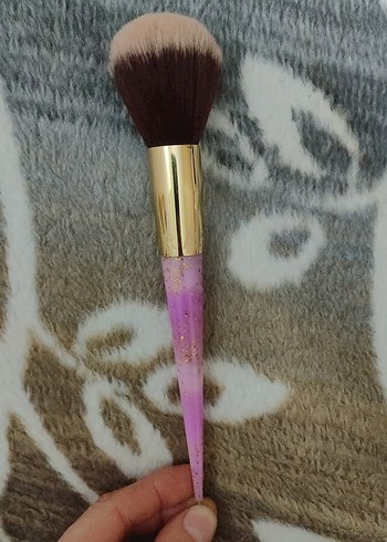 Pastel Pembe Makyaj Fırçası pudra fırçası - Görsel 2