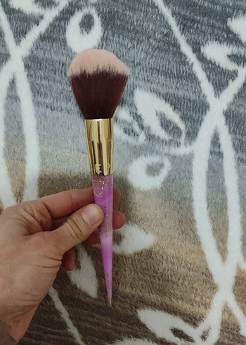 Pastel Pembe Makyaj Fırçası pudra fırçası - Görsel 3
