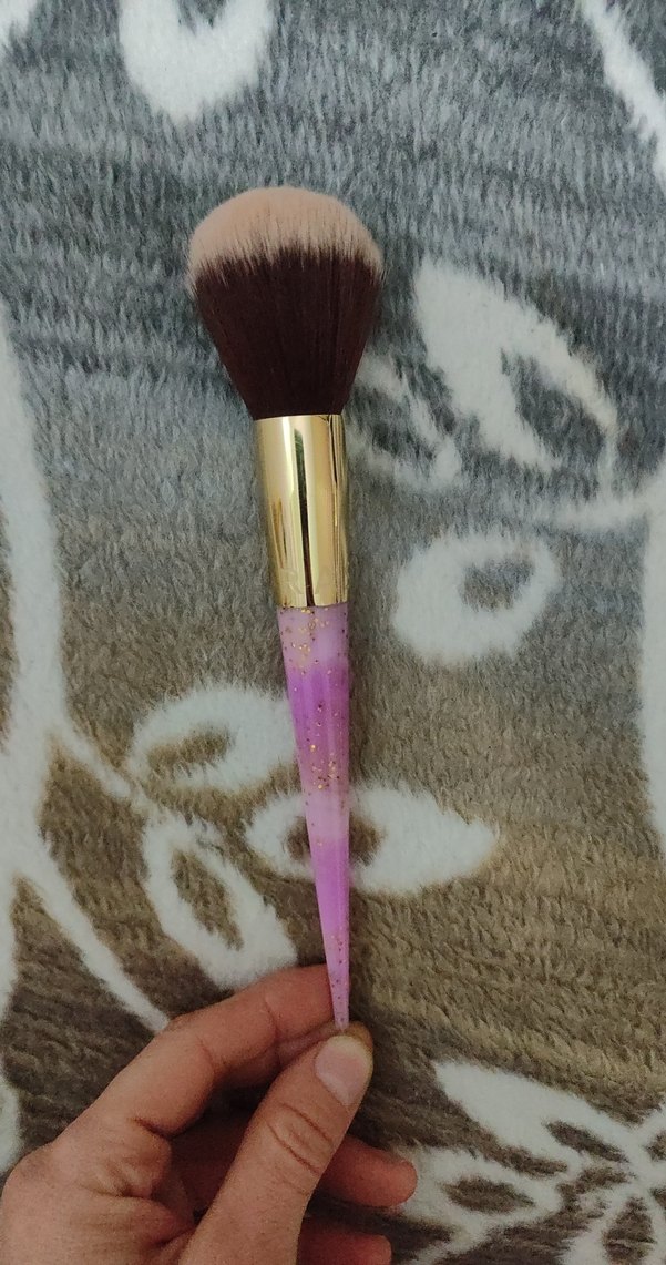 Pastel Pembe Makyaj Fırçası pudra fırçası - Görsel 2