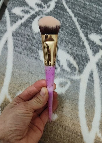 Pastel Pembe Makyaj Fırçası fondöten fırcası - Görsel 4
