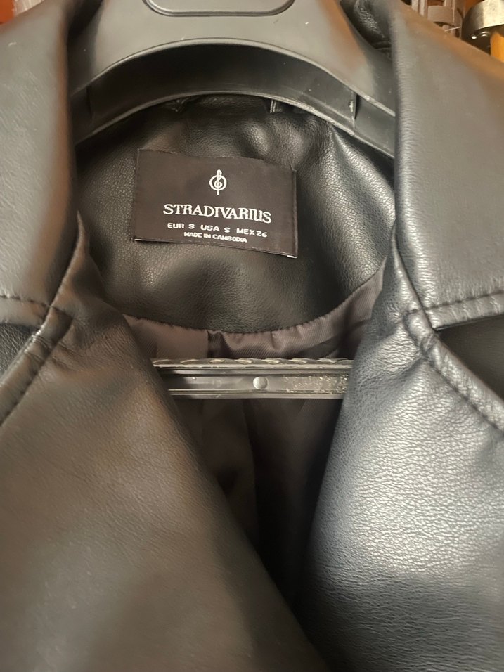 Kadın Siyah Deri Biker Ceket - Görsel 3