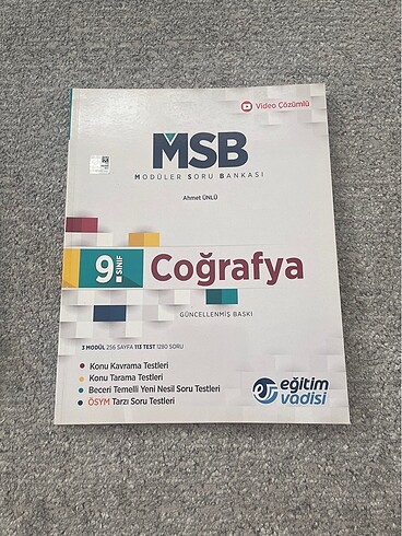 Eğitim vadisi 9.sınıf coğrafya modüllü soru bankası