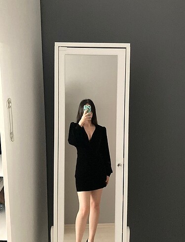 Zara zara kadife elbise