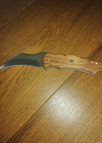 Kavisli Bıçak, Kahverengi Ahşap Saplı - Görsel 2