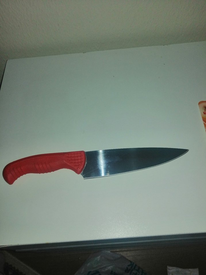 Kırmızı Saplı Aynalı Bıçak - Görsel 3