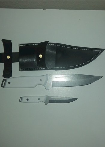 Beyaz Saplı 2 Bıçak ve Kılıf Seti - Görsel 2