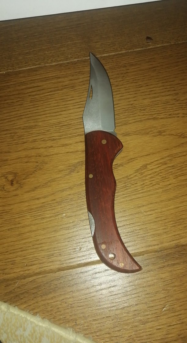 Kahverengi Ahşap Saplı Katlanabilir Çakı - Görsel 2