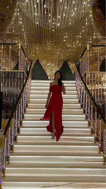 Kırmızı zaten abiye - Görsel 4